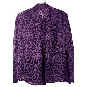 VTG Petite Perceptions Two Piece Burnout Velvet Jacket & Velvet Top 12 Petite